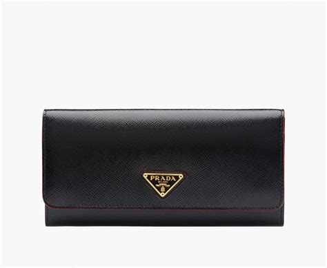 prada glossy leather wallet|Prada wallet price list.